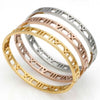 Cuff Bracelets - 18K Rose Gold Bangle Stainless Steel Bracelets