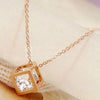 Austria Zircon Crystal Necklace Square Shape