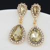 Emerald Crystal Rhinestone Earrings for Women